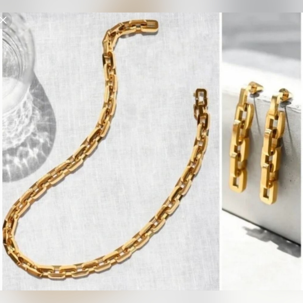 EDDIE BORGO Supra Chain Link Earrings NWT SALE 🤑 - Picture 5 of 9